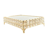 Maxbell Decorative Vanity Tray Entrance Fruit Organizer Dish Serving Tray Cake Stand Square 22.5x33.5x8cm