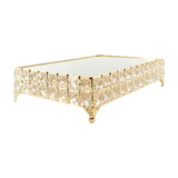 Maxbell Decorative Vanity Tray Entrance Fruit Organizer Dish Serving Tray Cake Stand Square 22.5x33.5x8cm