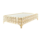 Maxbell Decorative Vanity Tray Entrance Fruit Organizer Dish Serving Tray Cake Stand Square 22.5x33.5x8cm