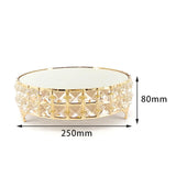 Maxbell Decorative Vanity Tray Entrance Fruit Organizer Dish Serving Tray Cake Stand Round 25x8cm