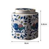 Maxbell Decorative Porcelain Jar Oriental Style Figurine Coffee Table Tea Canister Style A