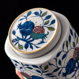 Maxbell Decorative Porcelain Jar Oriental Style Figurine Coffee Table Tea Canister Style A