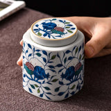 Maxbell Decorative Porcelain Jar Oriental Style Figurine Coffee Table Tea Canister Style A