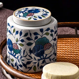 Maxbell Decorative Porcelain Jar Oriental Style Figurine Coffee Table Tea Canister Style A