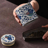 Maxbell Decorative Porcelain Jar Oriental Style Figurine Coffee Table Tea Canister Style A