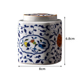 Maxbell Decorative Porcelain Jar Oriental Style Figurine Coffee Table Tea Canister Style B
