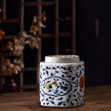 Maxbell Decorative Porcelain Jar Oriental Style Figurine Coffee Table Tea Canister Style B
