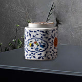 Maxbell Decorative Porcelain Jar Oriental Style Figurine Coffee Table Tea Canister Style B