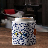 Maxbell Decorative Porcelain Jar Oriental Style Figurine Coffee Table Tea Canister Style B