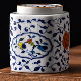 Maxbell Decorative Porcelain Jar Oriental Style Figurine Coffee Table Tea Canister Style B