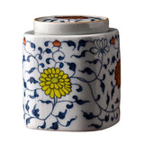 Maxbell Decorative Porcelain Jar Oriental Style Figurine Coffee Table Tea Canister Style C