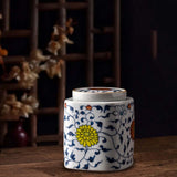 Maxbell Decorative Porcelain Jar Oriental Style Figurine Coffee Table Tea Canister Style C