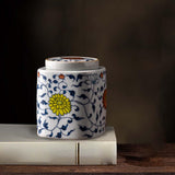 Maxbell Decorative Porcelain Jar Oriental Style Figurine Coffee Table Tea Canister Style C