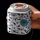 Maxbell Decorative Porcelain Jar Oriental Style Figurine Coffee Table Tea Canister Style C