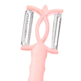 Maxbell Double Planing Grater Manual Bottle Opener Kitchen Gadget for Cheese Carrot Pink