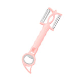 Maxbell Double Planing Grater Manual Bottle Opener Kitchen Gadget for Cheese Carrot Pink