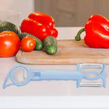 Maxbell Double Planing Grater Manual Bottle Opener Kitchen Gadget for Cheese Carrot Blue
