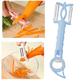 Maxbell Double Planing Grater Manual Bottle Opener Kitchen Gadget for Cheese Carrot Blue