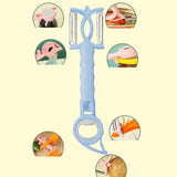 Maxbell Double Planing Grater Manual Bottle Opener Kitchen Gadget for Cheese Carrot Blue