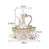 Maxbell Vintage Turkish Coffee Pot Set Model Medium Tea Sets Drinkware Wedding Gift Argent White