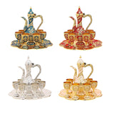 Maxbell Vintage Turkish Coffee Pot Set Model Medium Tea Sets Drinkware Wedding Gift Argent White