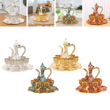 Maxbell Vintage Turkish Coffee Pot Set Model Medium Tea Sets Drinkware Wedding Gift Argent White
