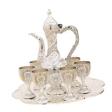 Maxbell Vintage Turkish Coffee Pot Set Model Medium Tea Sets Drinkware Wedding Gift Argent White