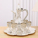 Maxbell Vintage Turkish Coffee Pot Set Model Medium Tea Sets Drinkware Wedding Gift Argent White