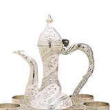Maxbell Vintage Turkish Coffee Pot Set Model Medium Tea Sets Drinkware Wedding Gift Argent White