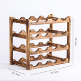 Maxbell Modern Bottle Rack Freestanding Display Shelf Stand for basement 4 Tier