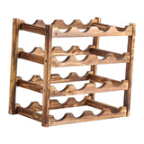 Maxbell Modern Bottle Rack Freestanding Display Shelf Stand for basement 4 Tier