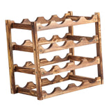 Maxbell Modern Bottle Rack Freestanding Display Shelf Stand for basement 4 Tier