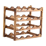 Maxbell Modern Bottle Rack Freestanding Display Shelf Stand for basement 4 Tier