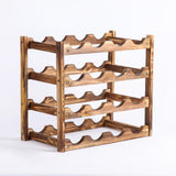 Maxbell Modern Bottle Rack Freestanding Display Shelf Stand for basement 4 Tier