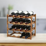 Maxbell Modern Bottle Rack Freestanding Display Shelf Stand for basement 4 Tier