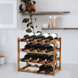 Maxbell Modern Bottle Rack Freestanding Display Shelf Stand for basement 4 Tier