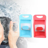 Maxbell Small Washing Board Cleaning Tool Non Slip for Household Dormitory Socks Blue