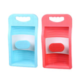 Maxbell Small Washing Board Cleaning Tool Non Slip for Household Dormitory Socks Blue