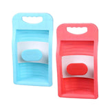 Maxbell Small Washing Board Cleaning Tool Non Slip for Household Dormitory Socks Blue