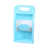 Maxbell Small Washing Board Cleaning Tool Non Slip for Household Dormitory Socks Blue
