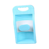Maxbell Small Washing Board Cleaning Tool Non Slip for Household Dormitory Socks Blue