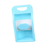 Maxbell Small Washing Board Cleaning Tool Non Slip for Household Dormitory Socks Blue