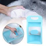 Maxbell Small Washing Board Cleaning Tool Non Slip for Household Dormitory Socks Blue