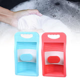 Maxbell Small Washing Board Cleaning Tool Non Slip for Household Dormitory Socks Blue