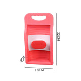 Maxbell Small Washing Board Cleaning Tool Non Slip for Household Dormitory Socks Pink