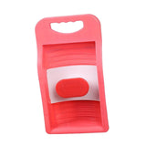 Maxbell Small Washing Board Cleaning Tool Non Slip for Household Dormitory Socks Pink