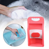 Maxbell Small Washing Board Cleaning Tool Non Slip for Household Dormitory Socks Pink