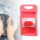 Maxbell Small Washing Board Cleaning Tool Non Slip for Household Dormitory Socks Pink