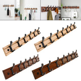 Maxbell Wall Mounted Coat Rack Coat Rack Coat Hook for Farmhouse Entryway Coats Wood 6 Hooks