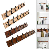 Maxbell Wall Mounted Coat Rack Coat Rack Coat Hook for Farmhouse Entryway Coats Wood 6 Hooks